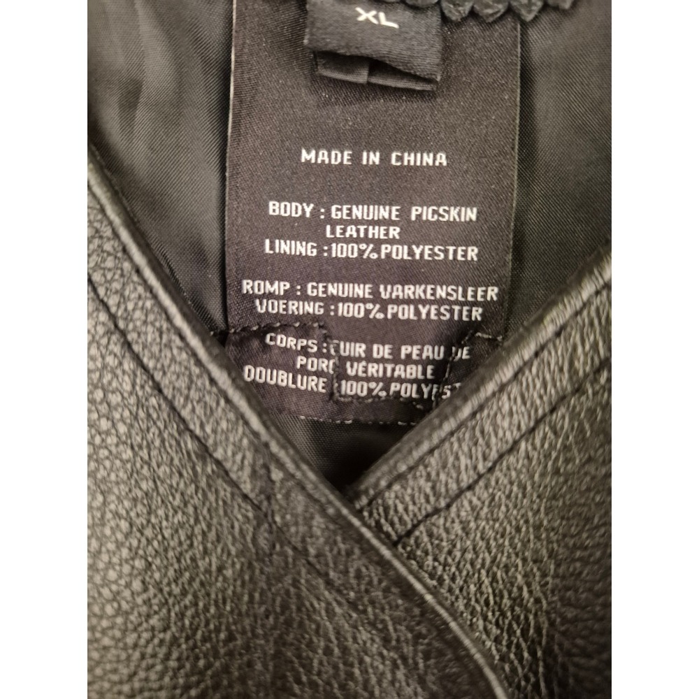 Harley-Davidson Womens Black Pigskin Leather Biker Vest XL Texas Sons of Liberty - Picture 9 of 16